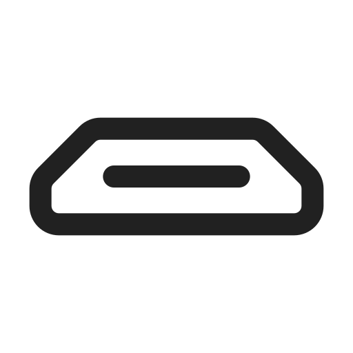 Fluent, port, hdmi, regular icon