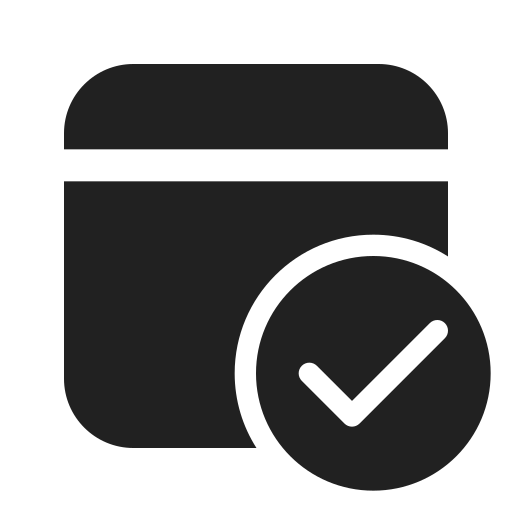 Ic, fluent, calendar, checkmark, filled icon