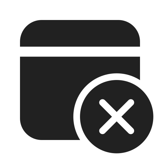 Ic, fluent, calendar, cancel, filled icon