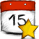 Date, starred icon