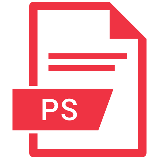 Document, extension, file, ps icon
