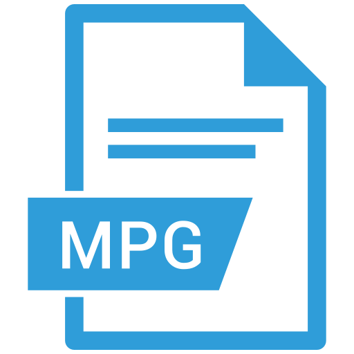 Document, extension, file, mpg icon