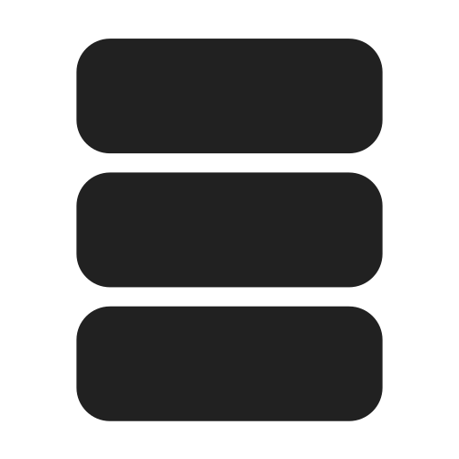 Ic, fluent, row, triple, filled icon