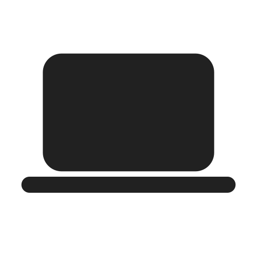 Ic, fluent, laptop, filled icon