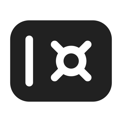 Ic, fluent, vault, filled icon
