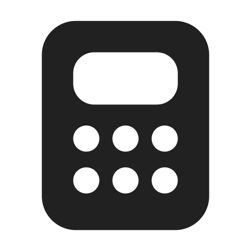 Ic, fluent, calculator, filled icon