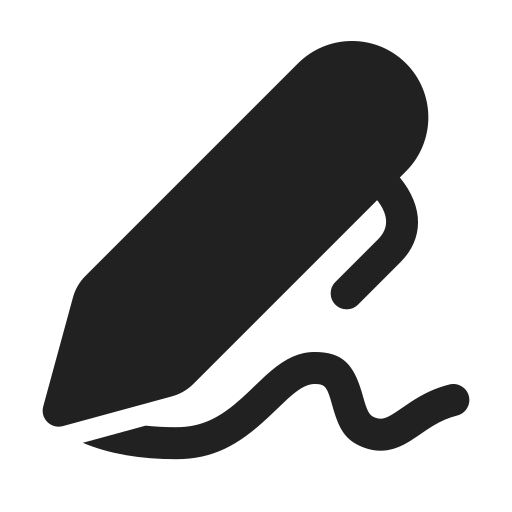 Ic, fluent, signature, filled icon
