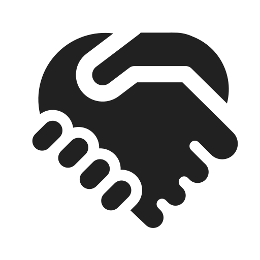 Ic, fluent, handshake, filled icon