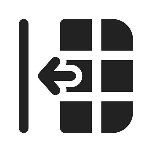 Ic, fluent, table, move, left, filled icon