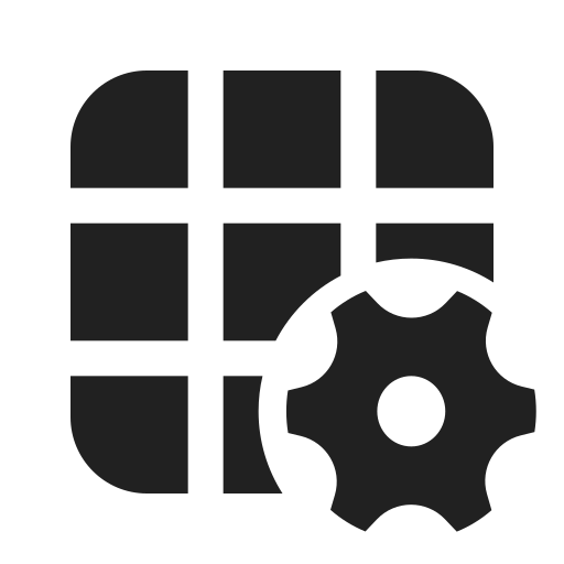 Ic, fluent, table, settings, filled icon