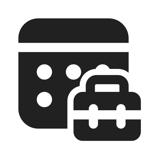 Ic, fluent, calendar, toolbox, filled icon