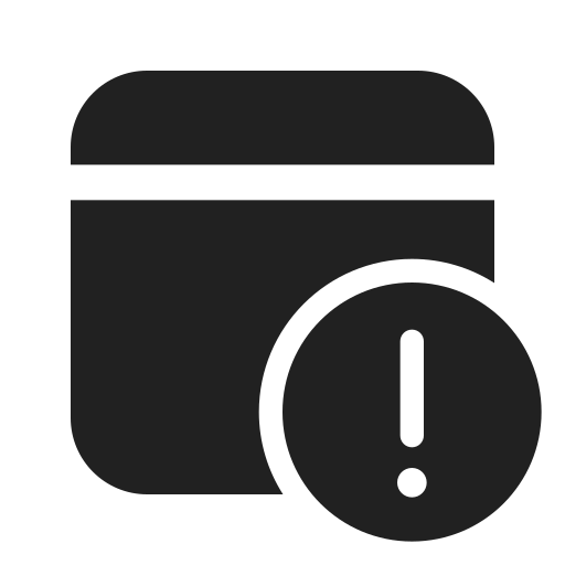 Ic, fluent, calendar, error, filled icon