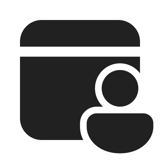 Ic, fluent, calendar, person, filled icon