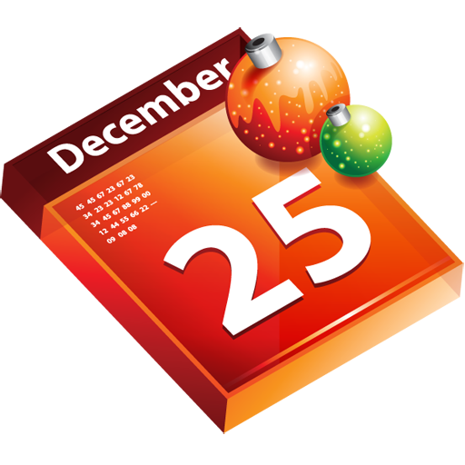 December 25, christmas, december, calendar icon