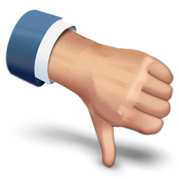 Thumbs, down, rate, thumbs down icon