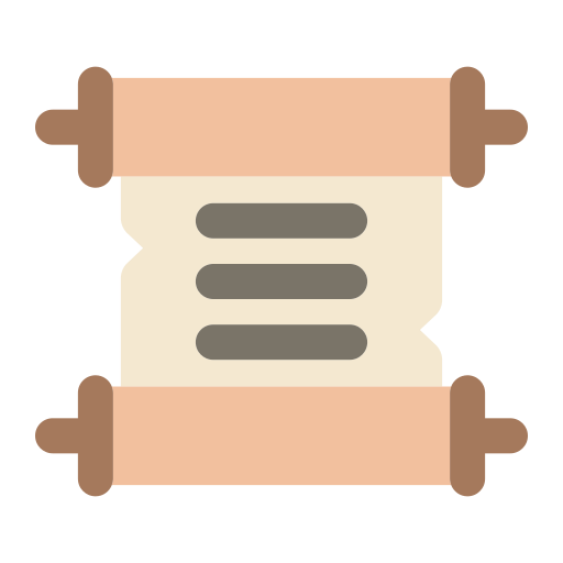 Scroll, paper, old, document, parchment, manuscript, ancient icon