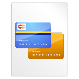 Credit card, document icon