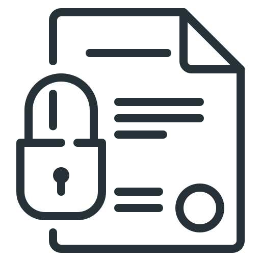 Contract, digital, digital contract, document, lock, locked icon