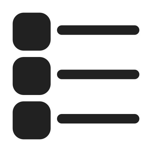 Ic, fluent, apps, list, filled icon