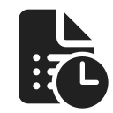 Ic,Fluent,Document,Bullet,List,Clock,Filled