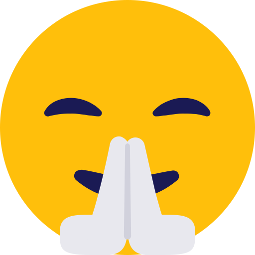 Emoji, namaste, smile icon