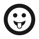 Clown,Happy,Silly,Sticking out tongue,Thick lines,Emoji,Emoticon