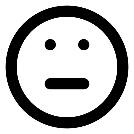 Emoticon, neutral, social, somewhat icon