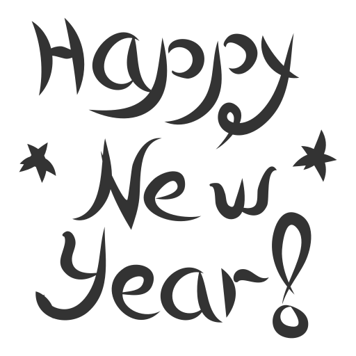 Happy, new, year, emoticon, holiday, holidays, winter icon