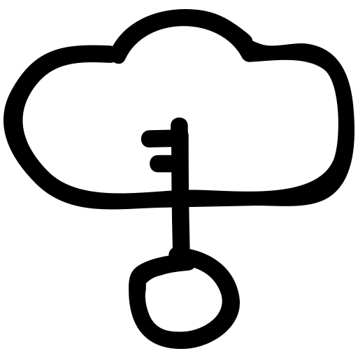 Cloud, key, protection, security icon