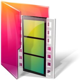 Aurora, folders, movies icon