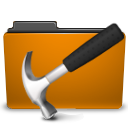 Orange, folder, development icon