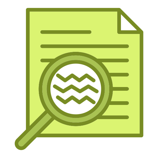 Document, equipment, file, office, searching icon