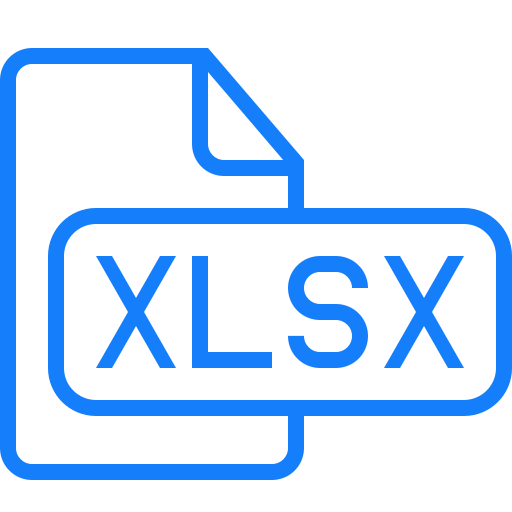 Document, file, xlsx icon