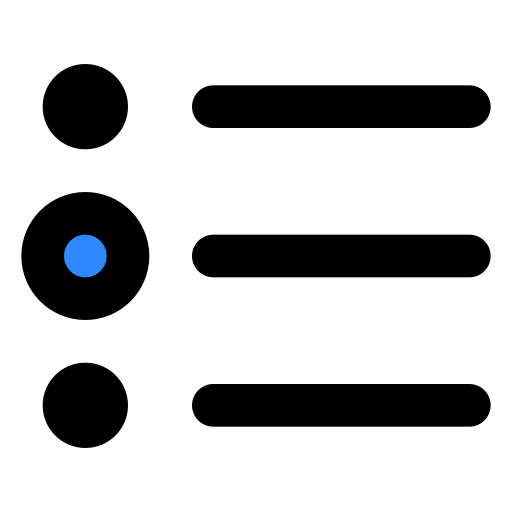 List, middle icon