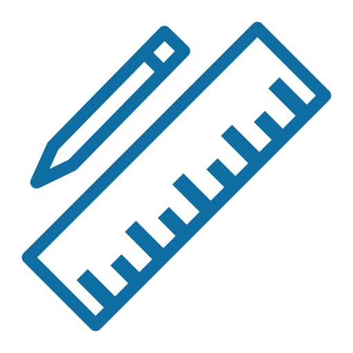 Pencil, ruler, edit, pen, tool, write, document icon
