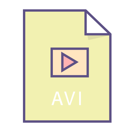Avi, doc, file, documents, format icon