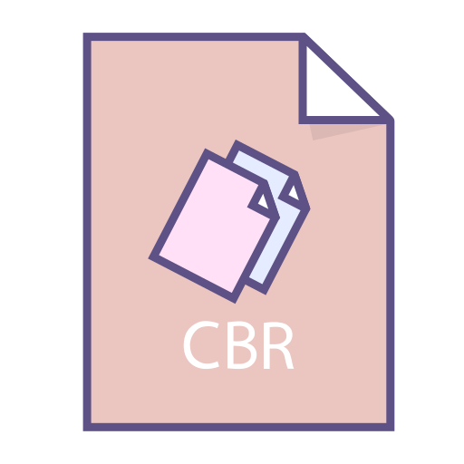 Cbr, doc, file, documents, format icon
