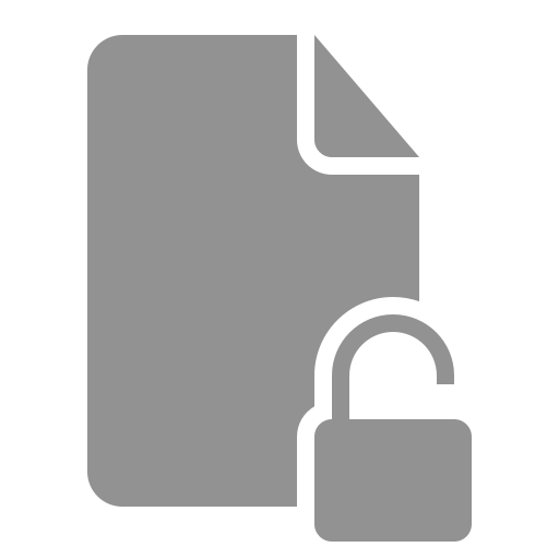 Document, unlocked icon