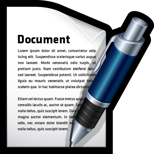 Document, file, word, write icon
