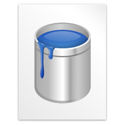 Blu paint, document, file icon