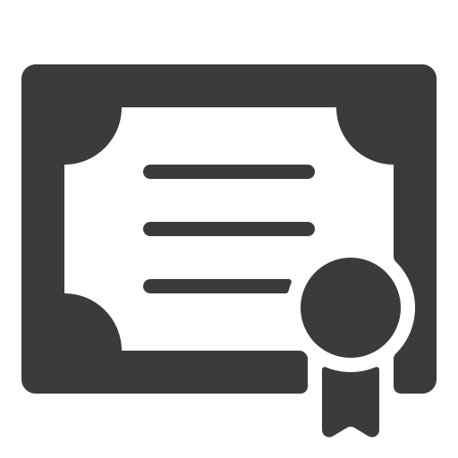 Certificate, degree, diploma, education, school icon