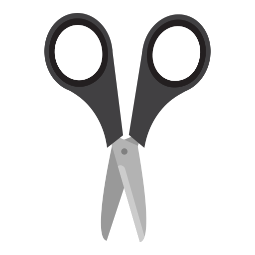 Cut, education, opened, school, scissor icon