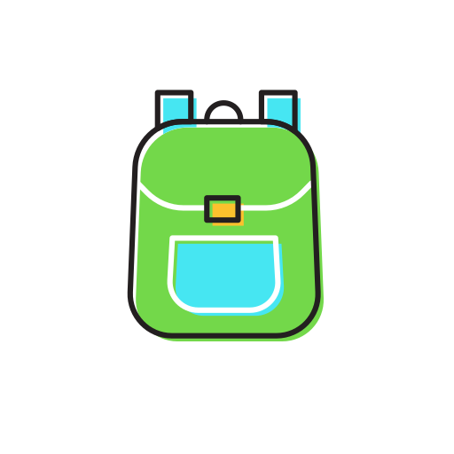 Bag, school icon