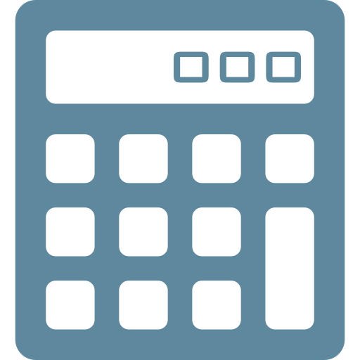 Accounting, budget, calculate, calculator, math, mathematics, school icon