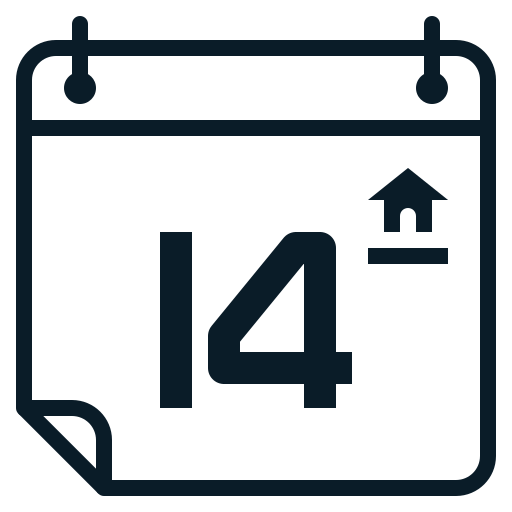 14days, calendar, coronavirus, covid, home0, quarantine, stay icon
