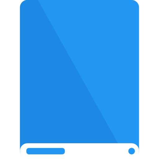 Blue, drive, white icon
