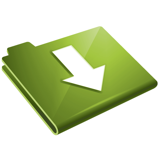 Arrow, download, folder icon