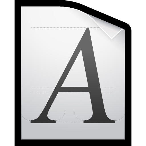 Document, font, otf, ttf, type icon