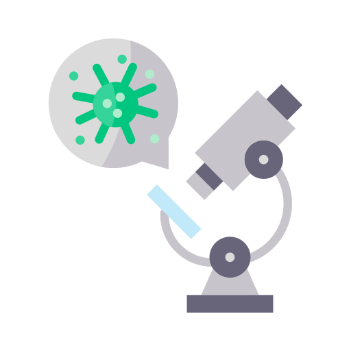 Coronavirus, covid, laboratory, microscope, science icon
