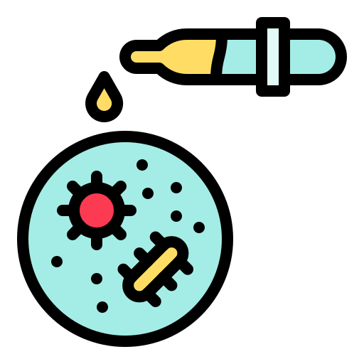Bacteria, experiment, lab, petri dish, research, virus icon